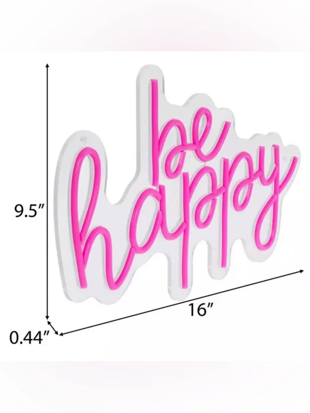 Pink Be Happy LED Neon Sign